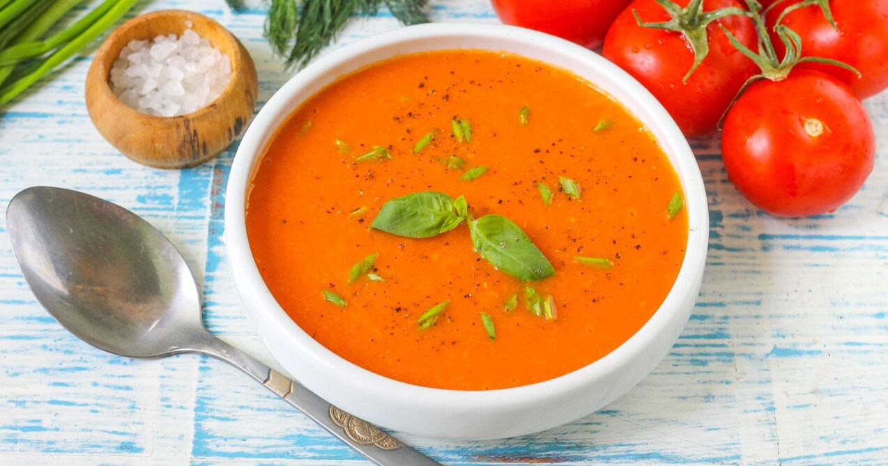 Tomato soup puree on a diet favorite